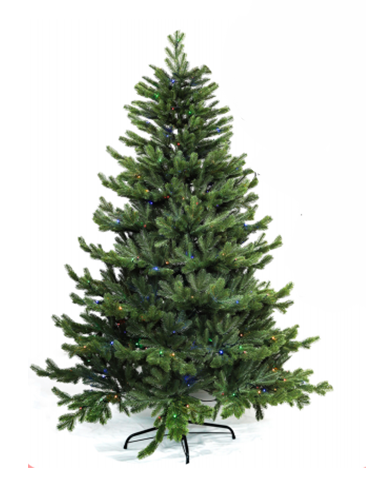 Three Dimensional Seven Branch+Half Sided Five Branch PE Christmas Tree