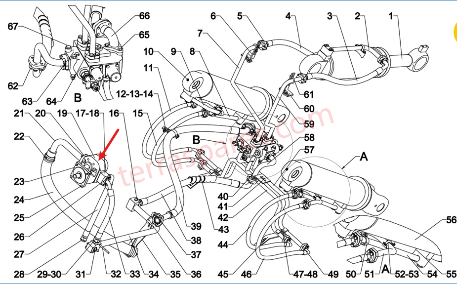 W061200000 WORKING PUMP SEM WHEEL LOADER PARTS