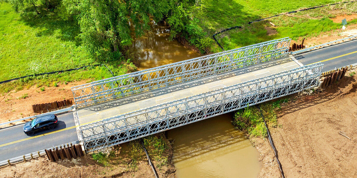 Railway steel structure bridge