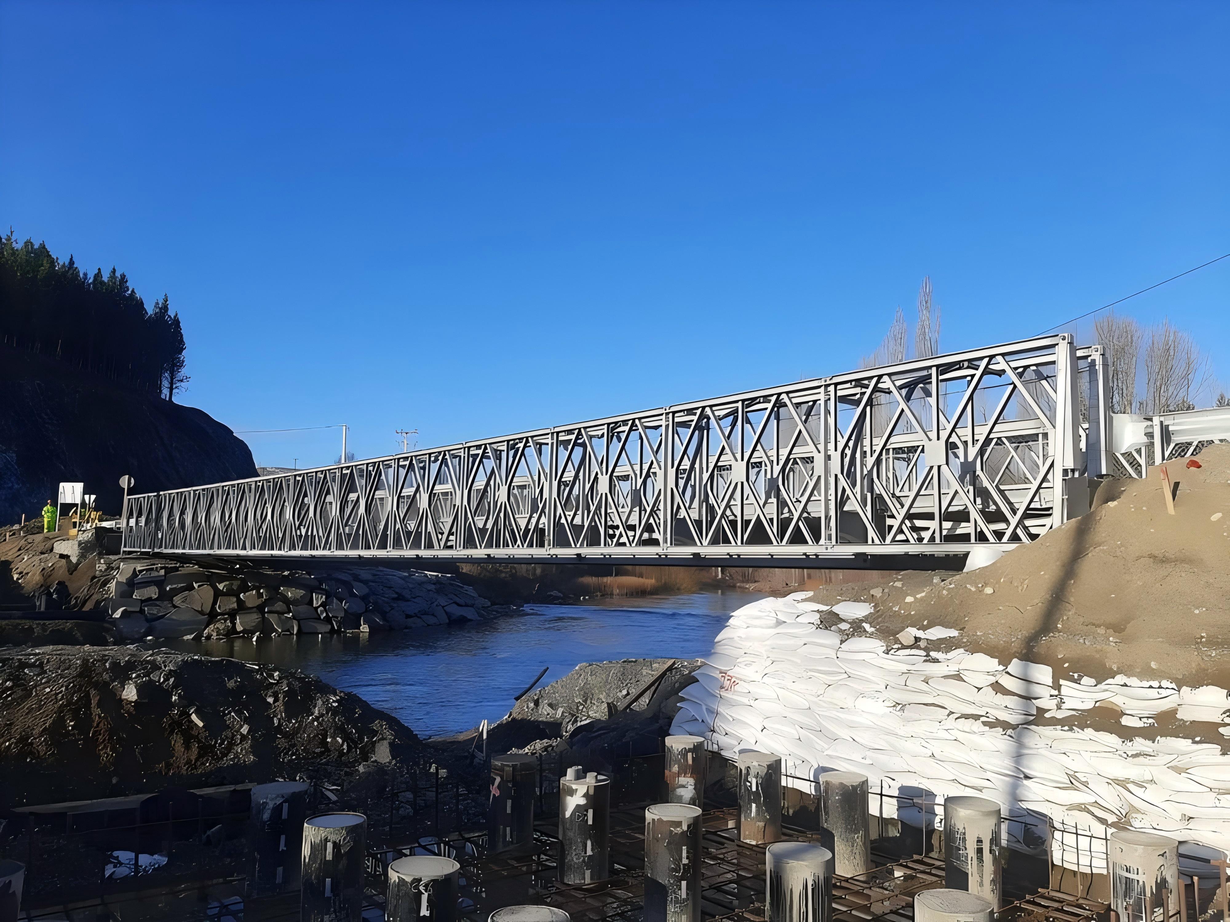 Modular Bailey Bridge for Temporary & Permanent Use - High Strength Steel, 200T Capacity, Easy Installation