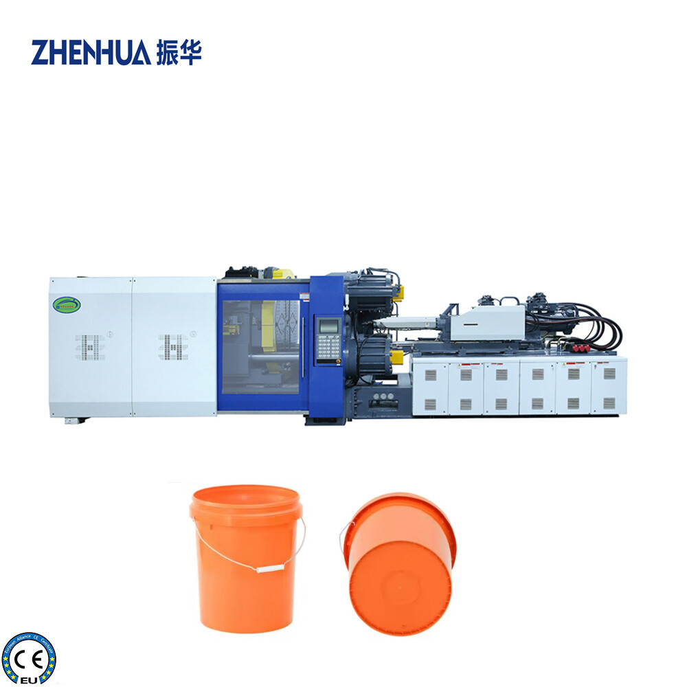 ZHENHUA 1000T Producing 2-cavity Paint Kettle Containers Oil Bucket 20L 25L Bucket Special Injection Molding Machine