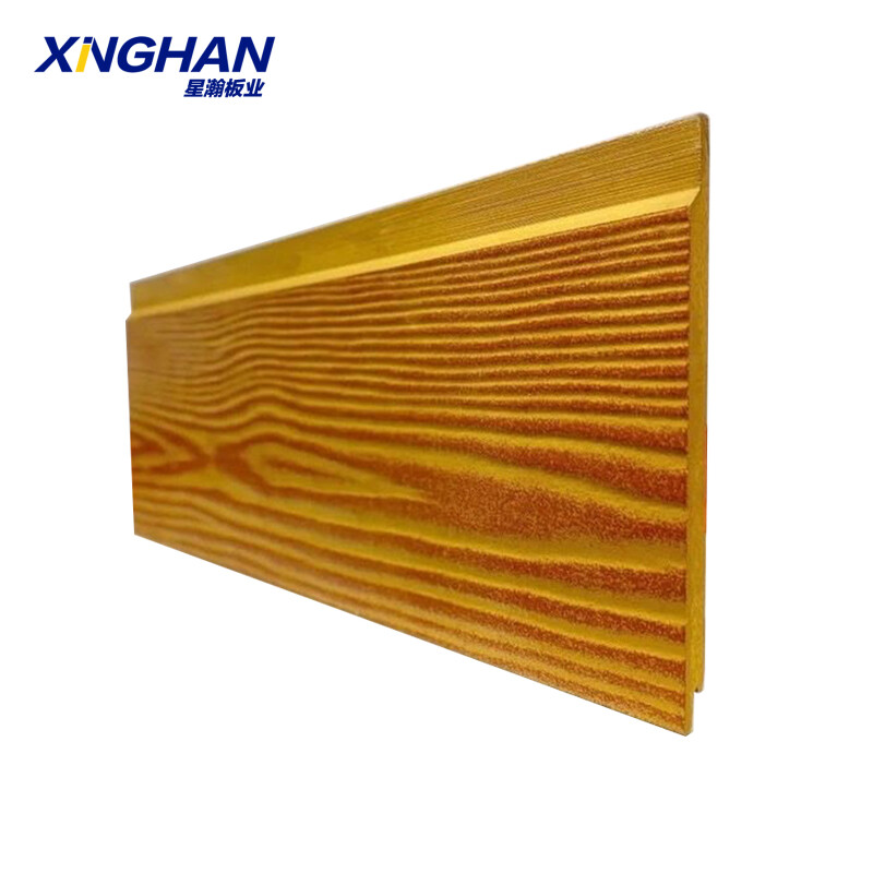 Fiber cement wood grain board