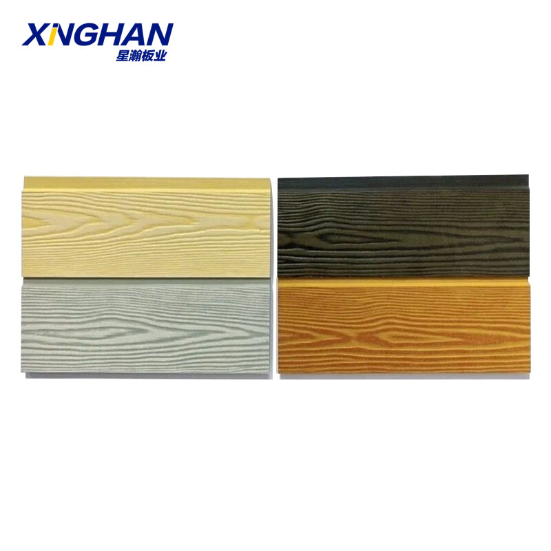 Fiber cement wood grain board
