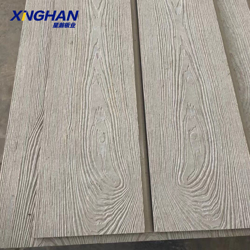 Fiber cement wood grain board