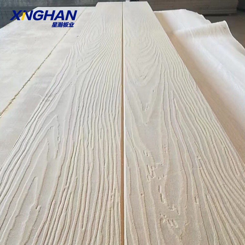 Fiber cement wood grain board