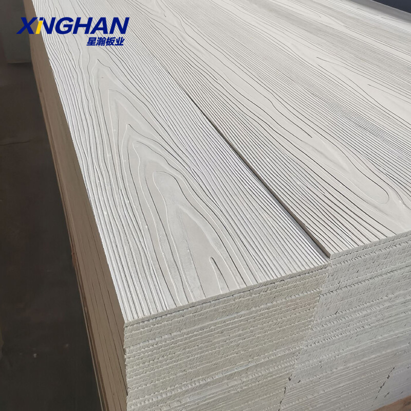 Fiber cement wood grain board