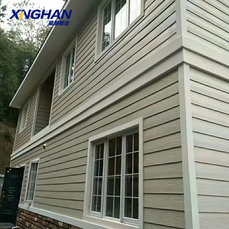 Fiber cement wood grain board