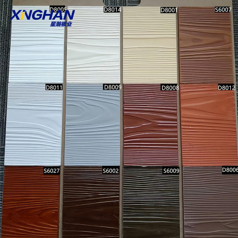 Fiber cement wood grain board