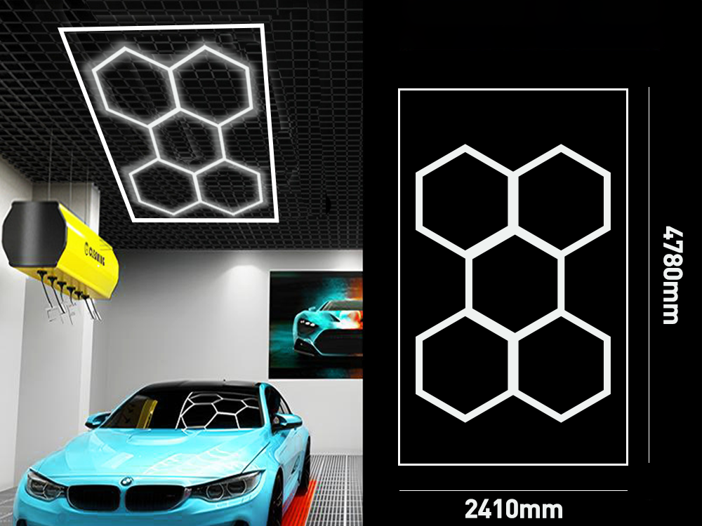 Five hole framed honeycomb lamp
