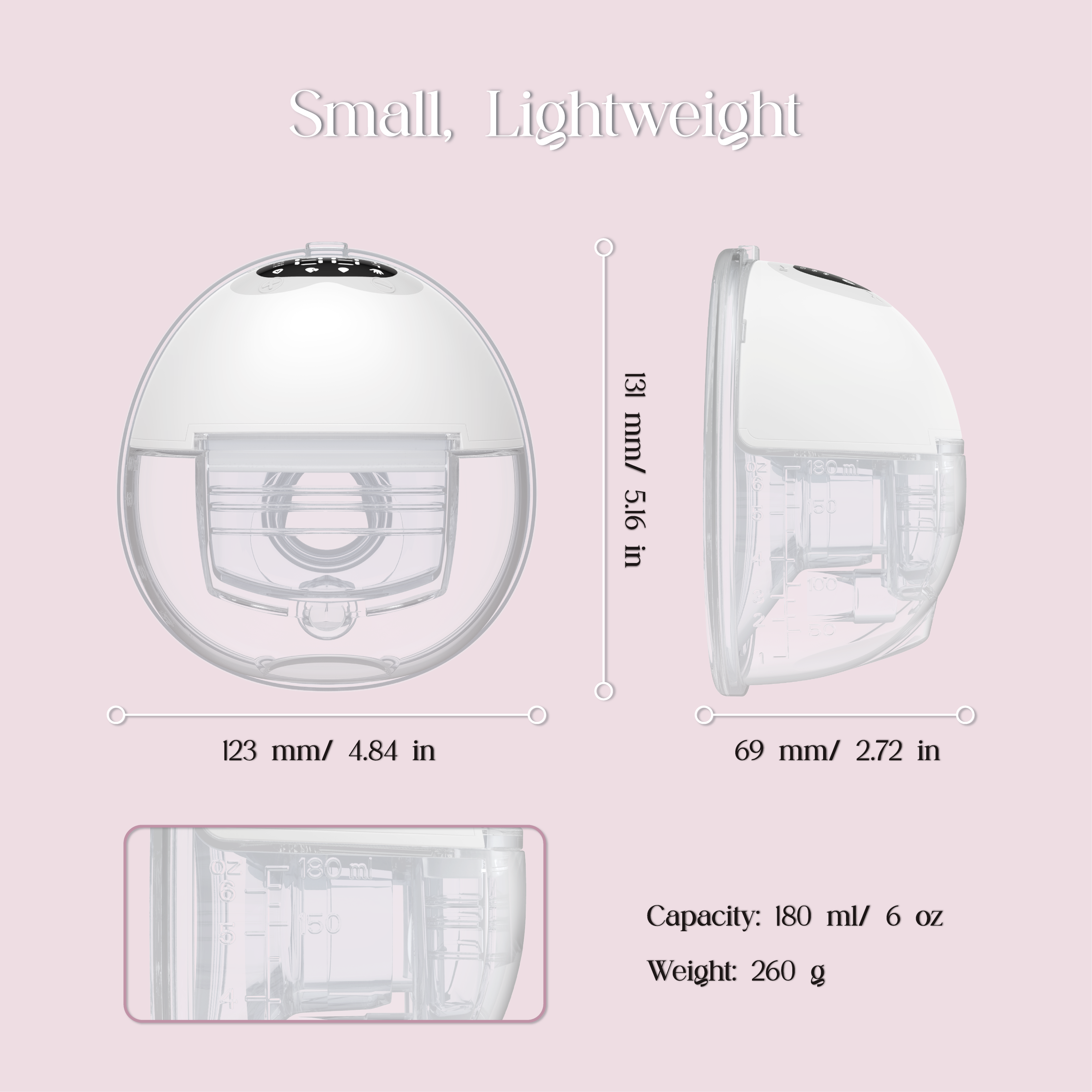Compact, Silent FB618 Wearable Breast Pump