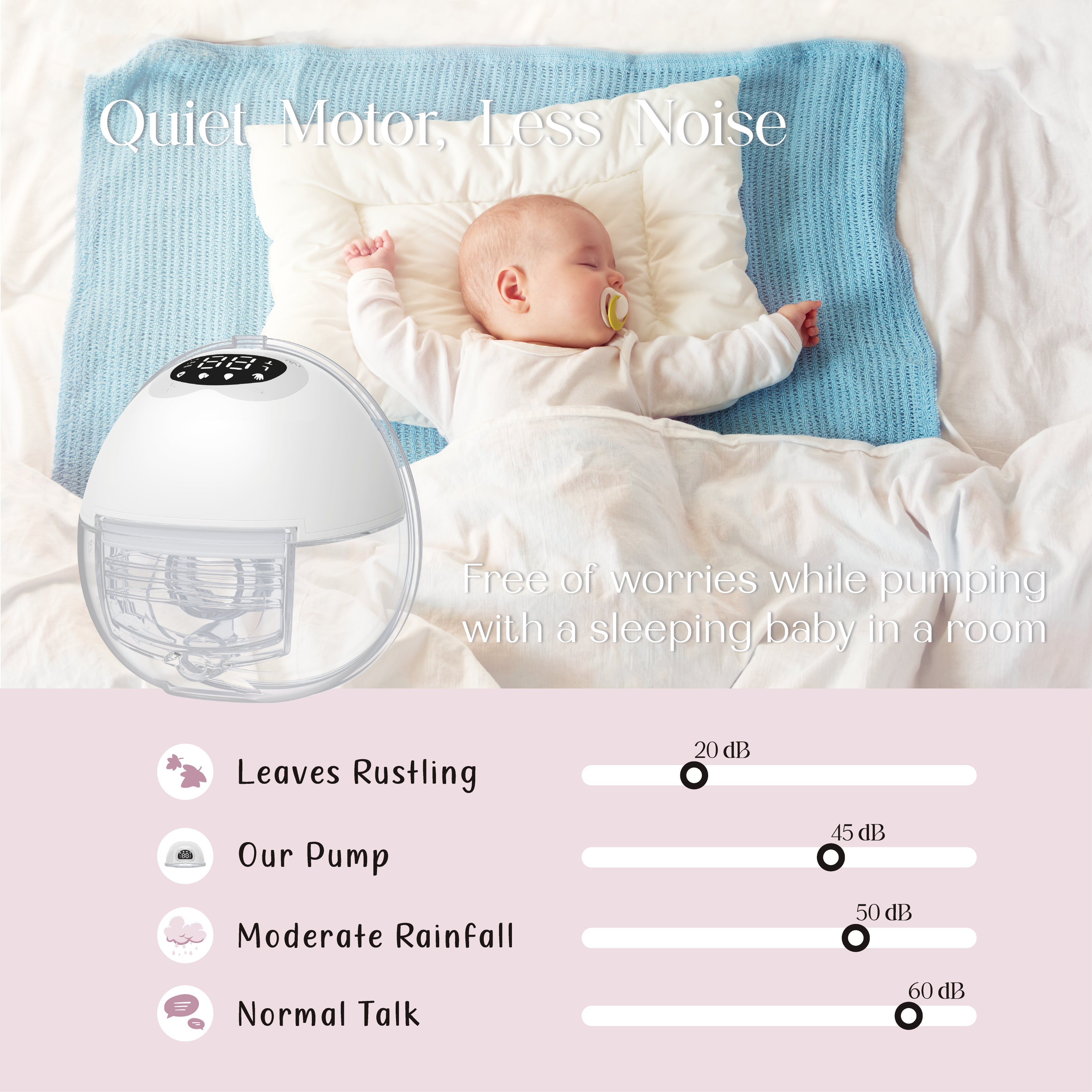 Compact, Silent FB618 Wearable Breast Pump