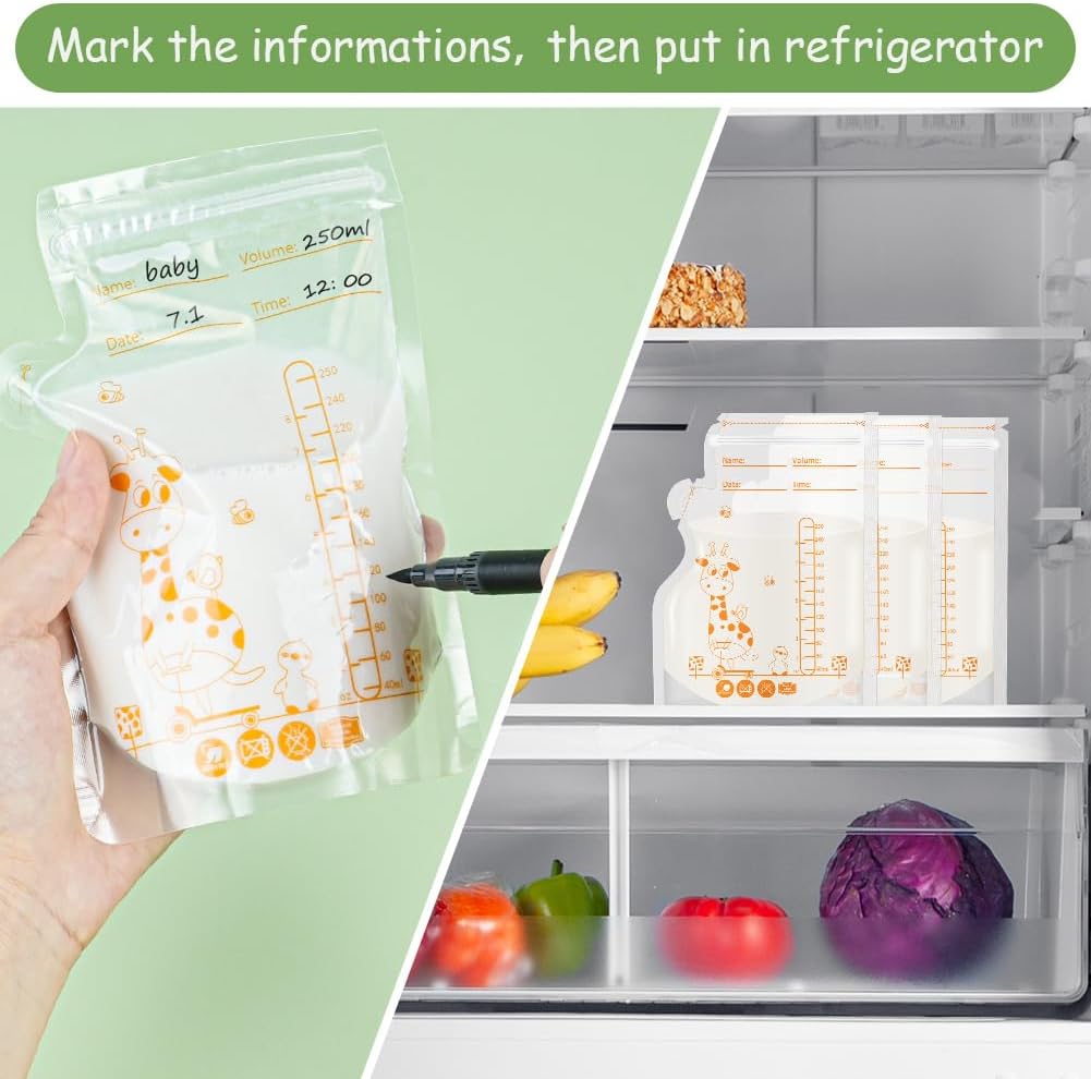 Breast Milk Storage Bag with Leak-Proof Double Seals