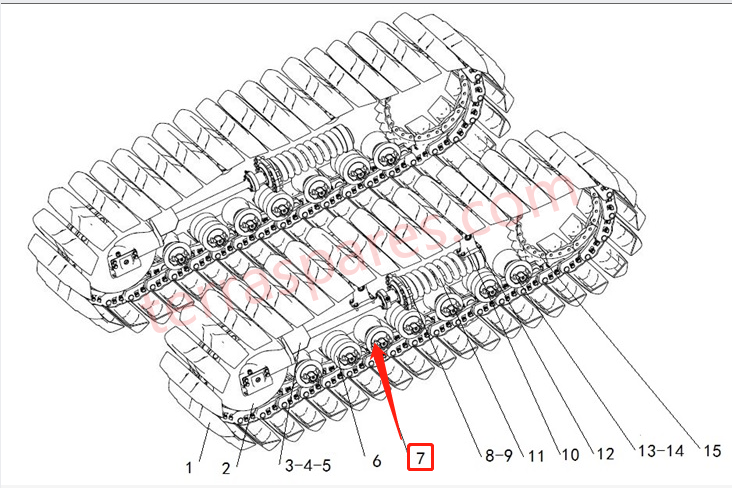 5183479 6031609 BULLDOZER SEM SPARE PARTS CHASSIS PART SEM816D ROLLER
