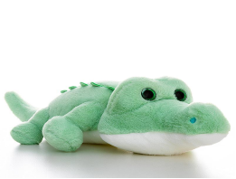 Green crystal-like eyes  alligator