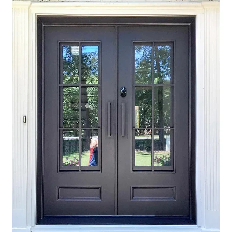 Smart Exterior Double Wooden Entry Front Door