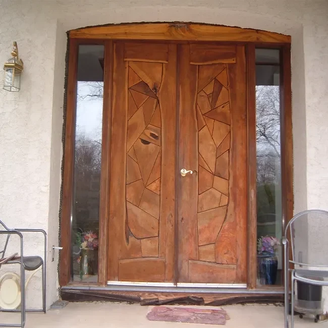 Smart Exterior Double Wooden Entry Front Door