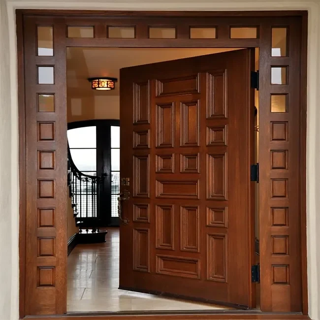 Smart Exterior Double Wooden Entry Front Door