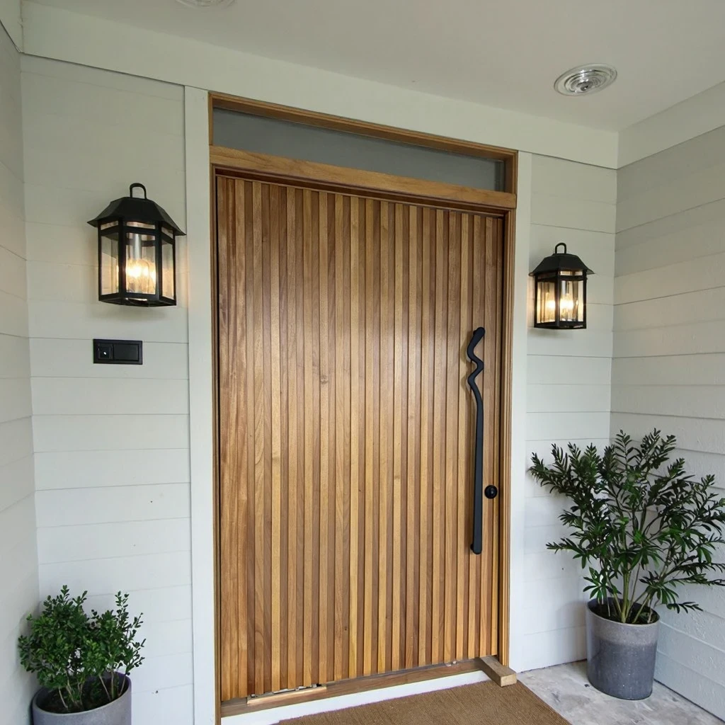 Quantity Assured Modern Pivot Wood Entry Door