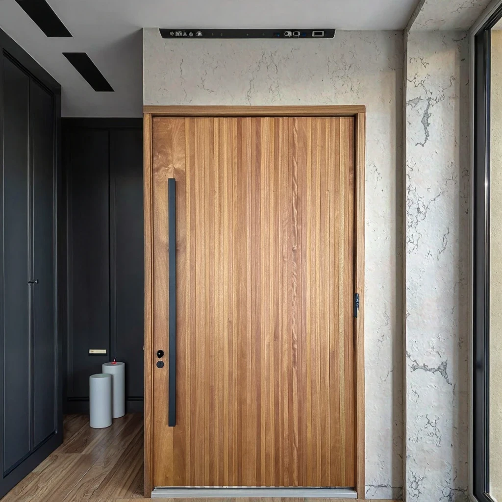 Quantity Assured Modern Pivot Wood Entry Door