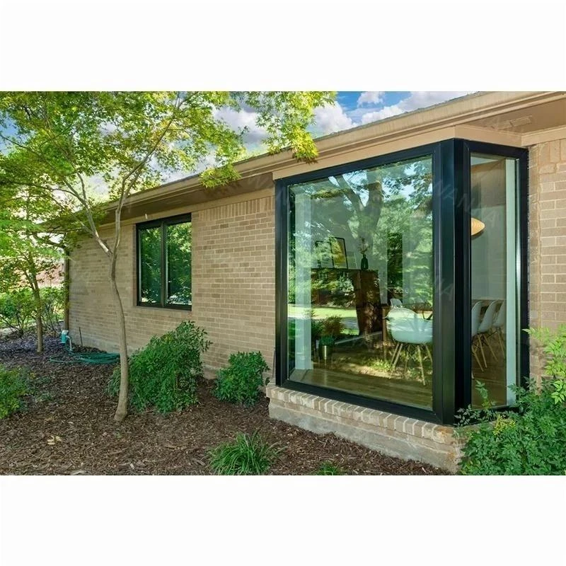Aluminum French Window Interior Glass Window Bay Windows
