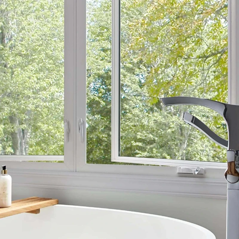 White Aluminum Glass Crank Window for House
