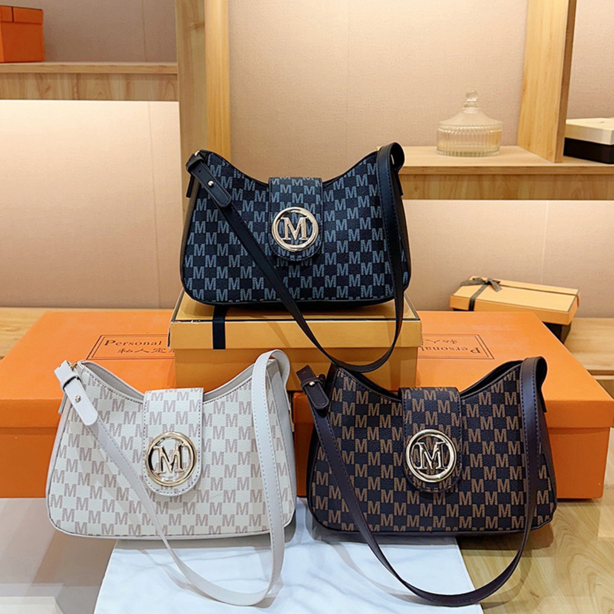 Wholesale of single-shoulder crossbody handbags made of PU material