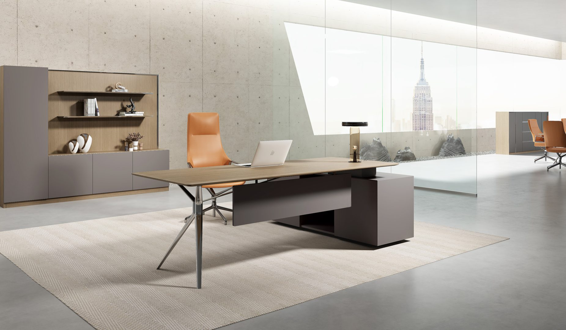 Modern minimalist executive desk Venice series