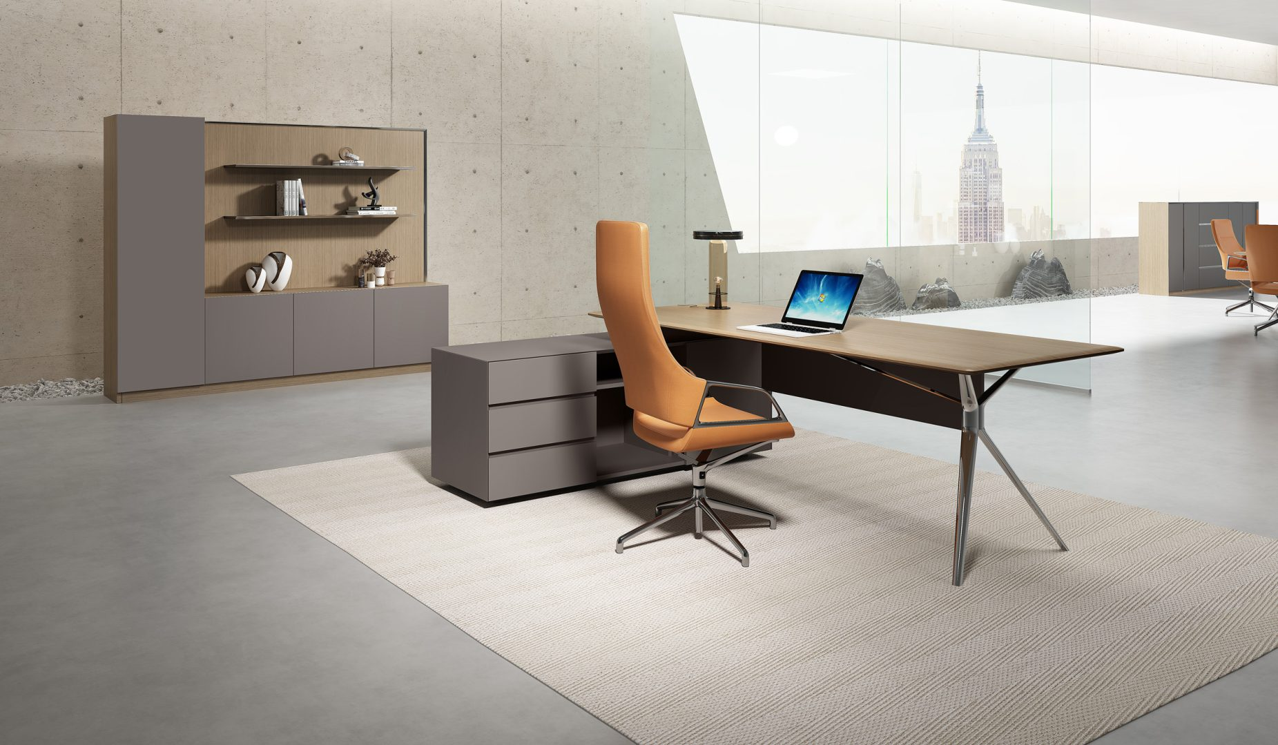 Modern minimalist executive desk Venice series