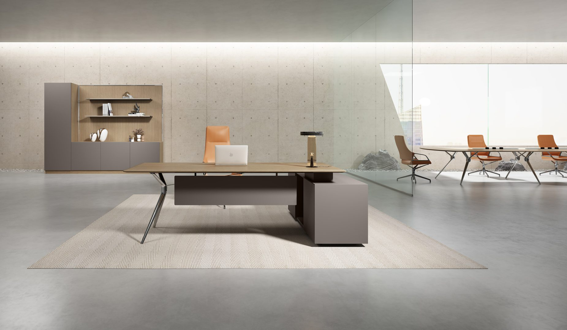 Modern minimalist executive desk Venice series