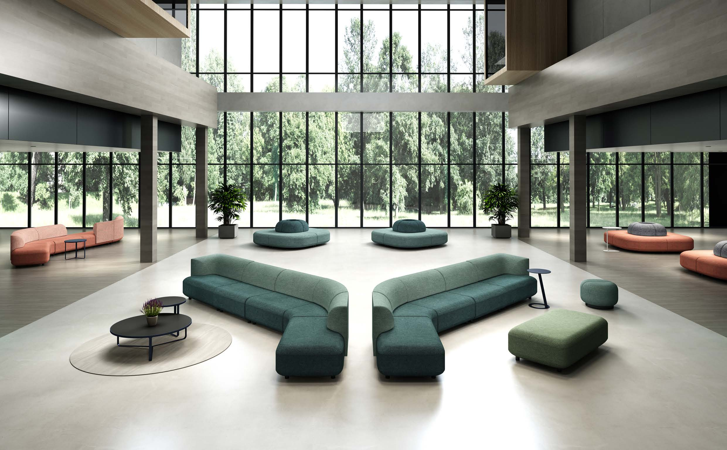 Office leisure area special-shaped sofa