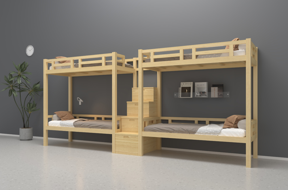 Dormitory Wooden Bed Berlin Series