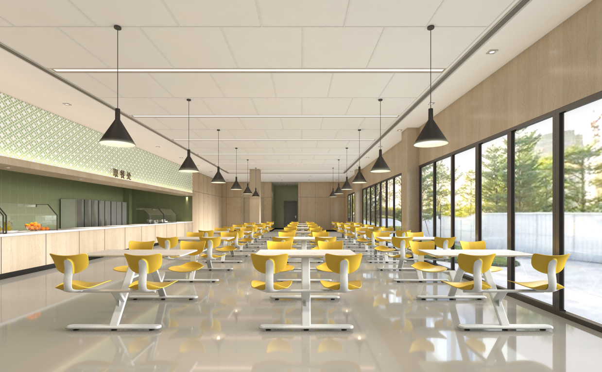 Canteen integrated table and dining chair series