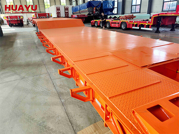 4 Ejes 120 Toneladas Semi Remolque Lowboy Desmontable con Cuello de Ganso