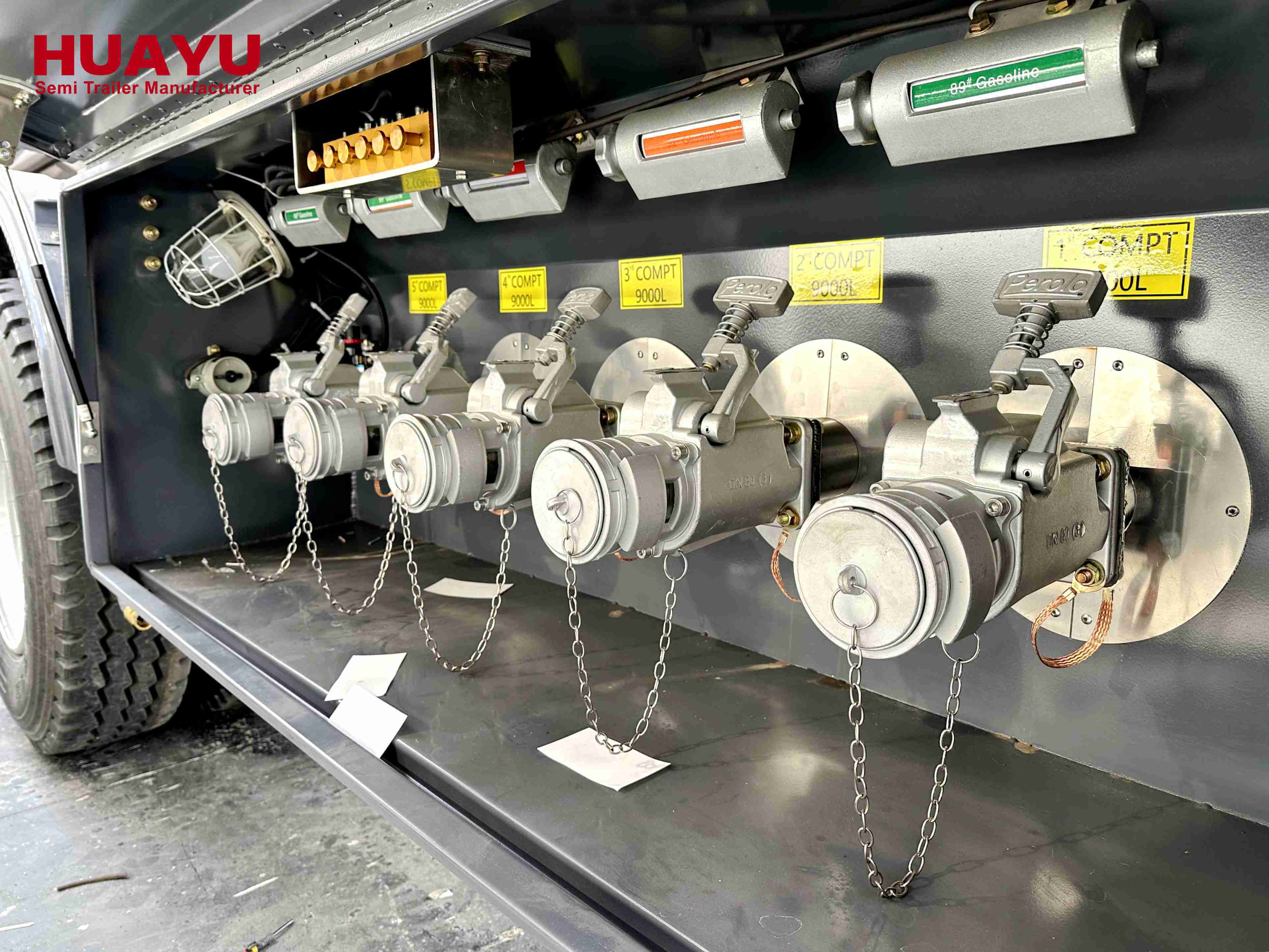 4 Ejes Semirremolque Tanque de Aceite de Acero al Carbono