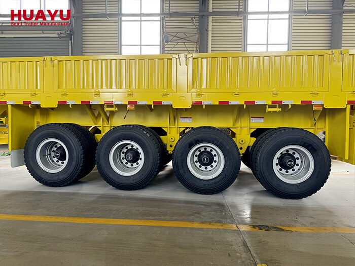 4 Ejes 80Ton semirremolque extensible de pared lateral