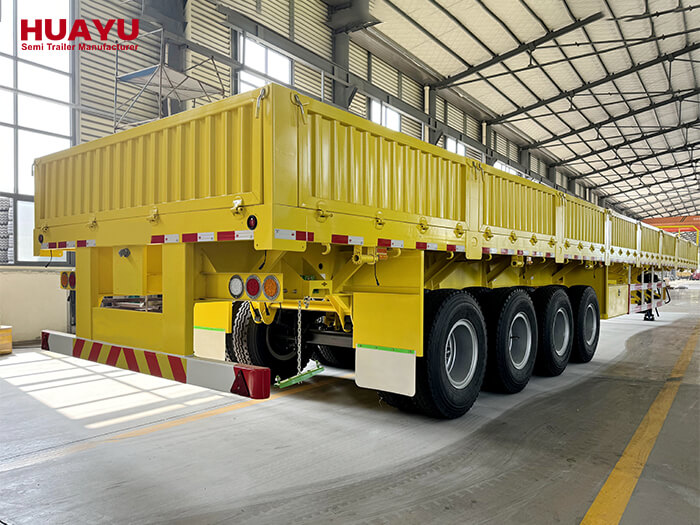 4 Ejes 80Ton semirremolque extensible de pared lateral