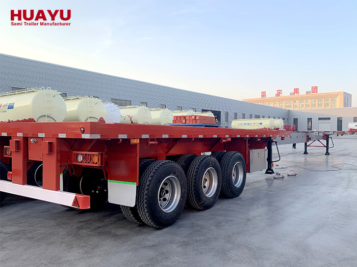 Remolque de plataforma extensible de 3 ejes y 25m