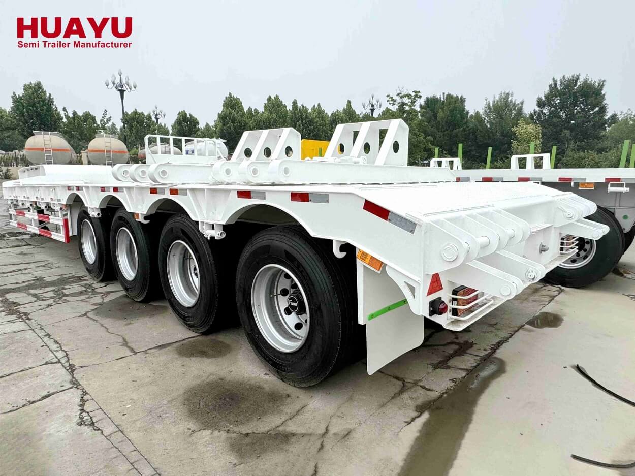 4 Axles 100Ton Lowbed Semi Trailer