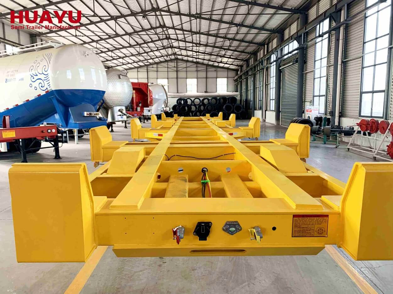 2 оси 40 футов скелетный полуприцеп для грузовика
