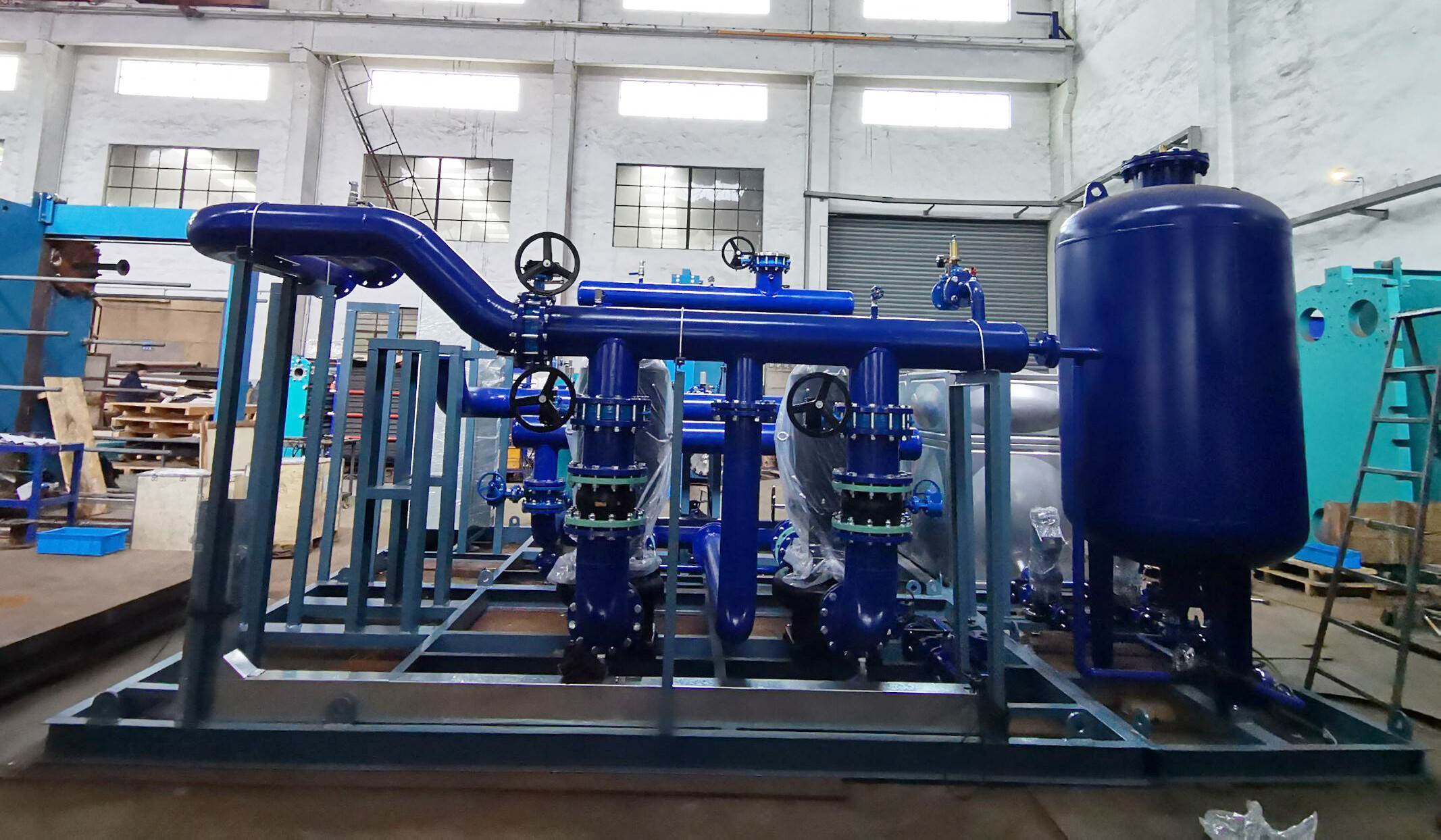 Our KDP company provided a fully welded plate heat exchanger retrofit project for a fine chemical industrial park in East China. 