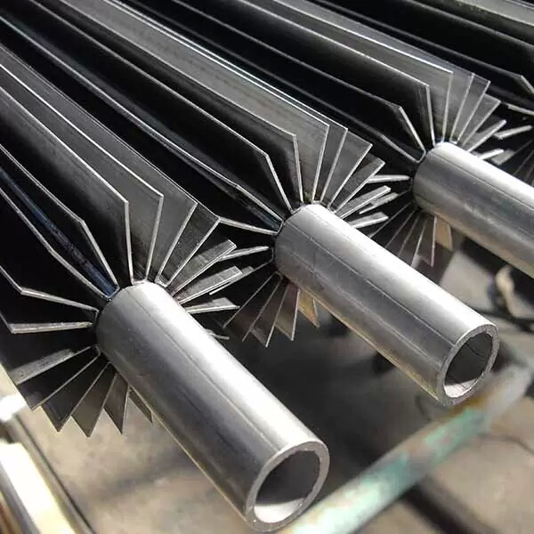 Finned steel tube