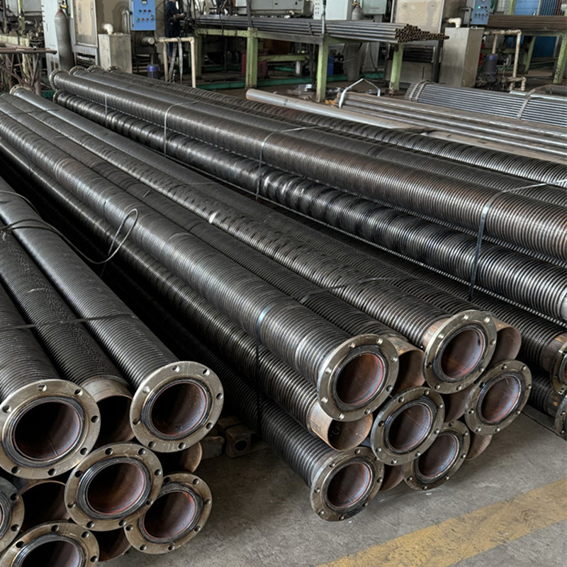 Finned steel tube