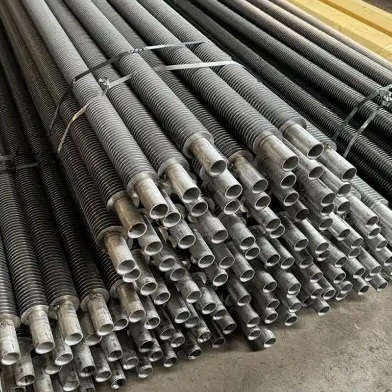 Finned steel tube