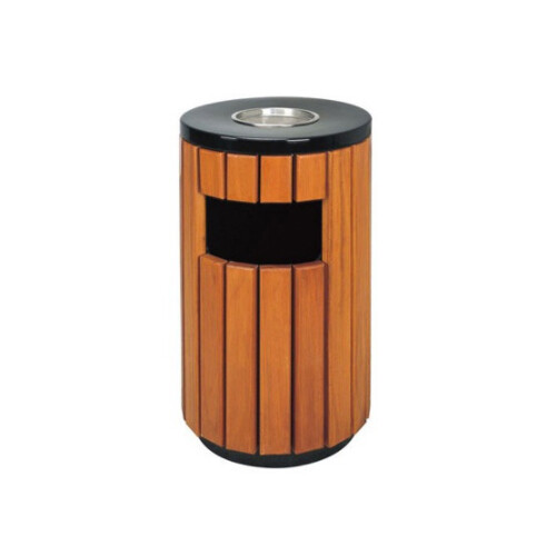 Wood Trash can