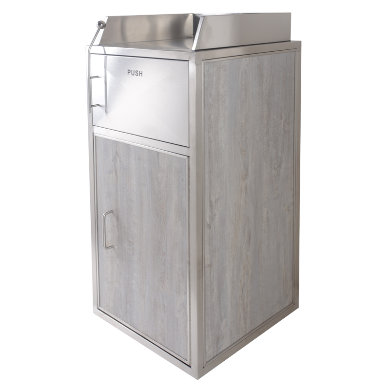 BX-A016B Large capacity steel and wood trash can BX-A016B Large capacity steel and wood trash can
