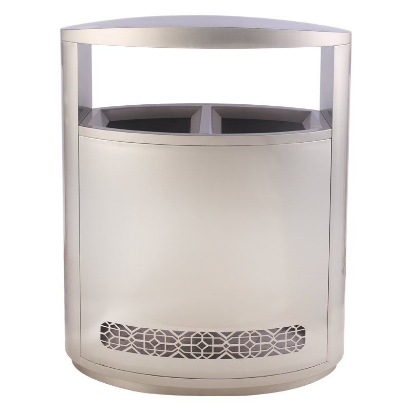 BX-D026 Office dual-compartment stainless steel trash can