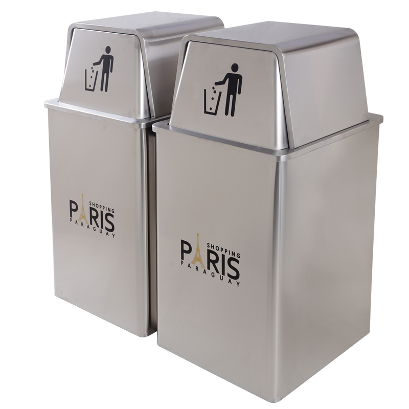 BX-D165  Supermarket stainless steel trash can