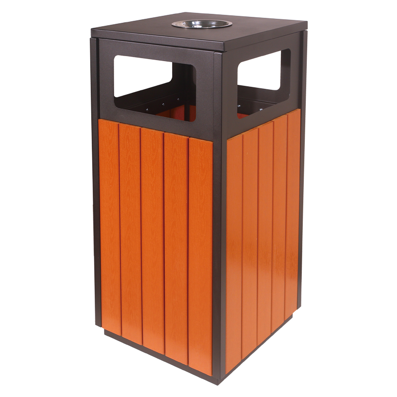 BX-D179  Park & ​​Street Wooden Trash Can