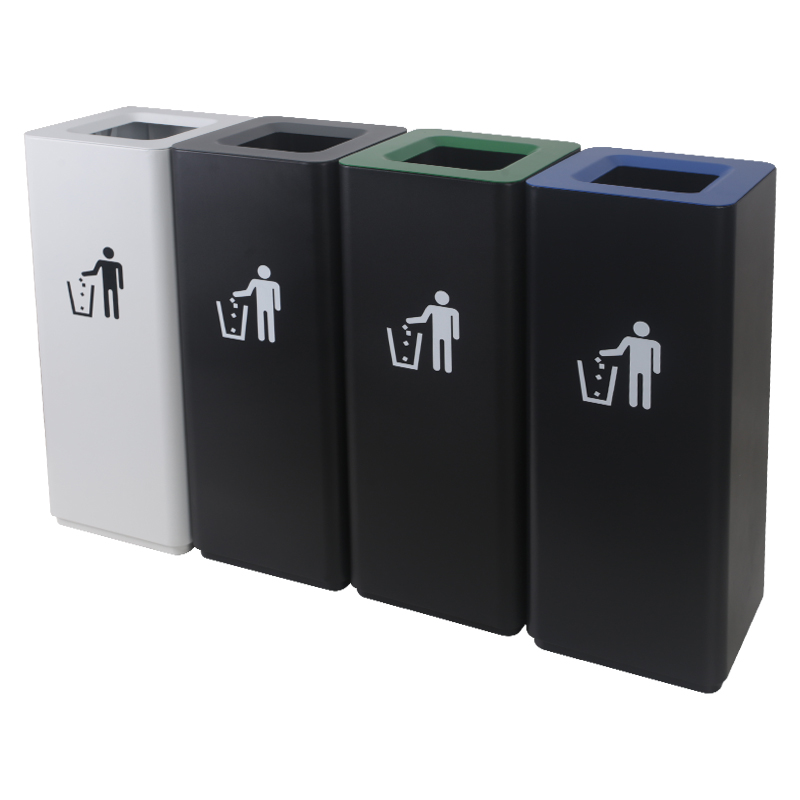 BX-D408 Commercial Custom Iron Painted Trash Can