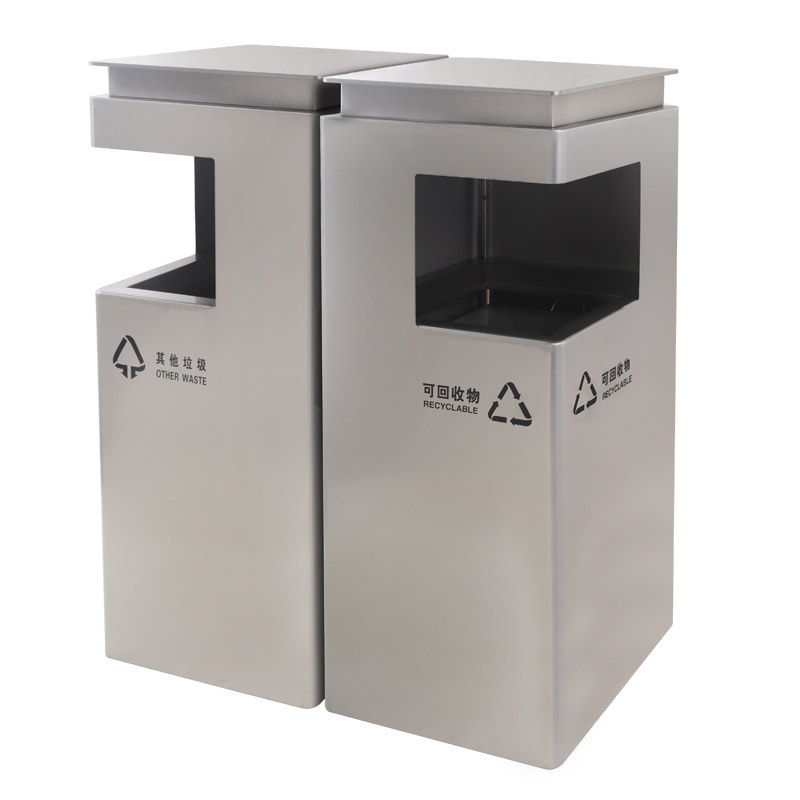 BX-D447 Shopping mall stainless steel trash can